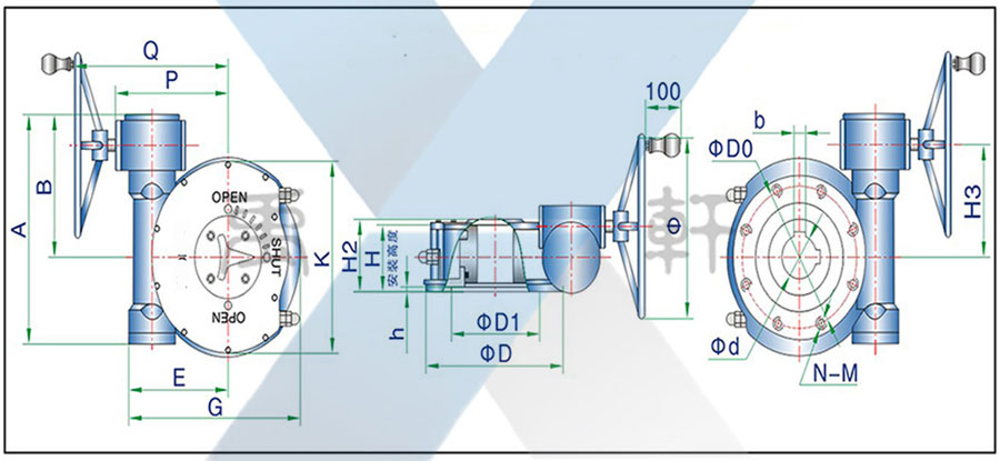 QDX3-C6二级不锈钢涡轮箱(图1)