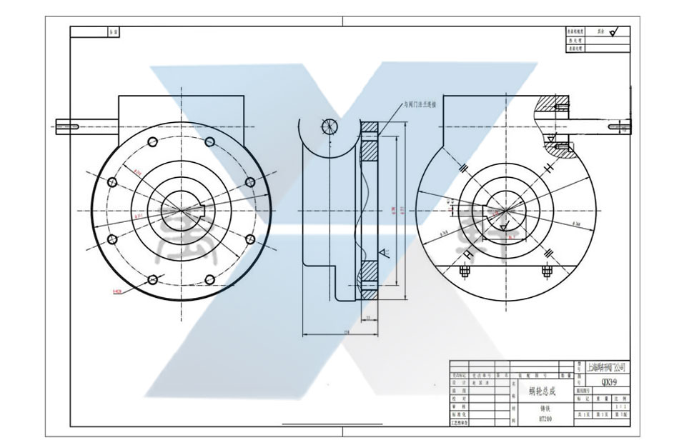 QDX3-9单级蜗轮头（91香蕉视频免费下载）图纸提供(图1)