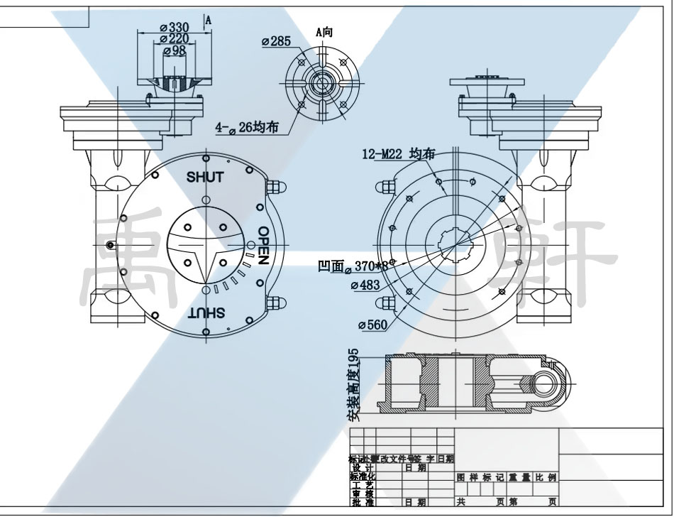 QDX3-D12电动91香蕉视频免费下载连接尺寸图(图1)