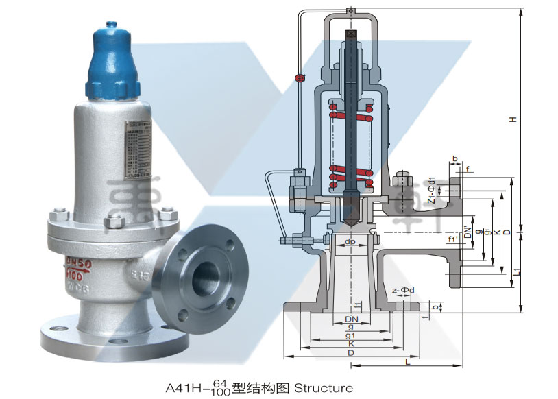 A41Y-100C弹簧微启封闭式安全阀(图1)